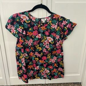 JCrew factory floral blouse